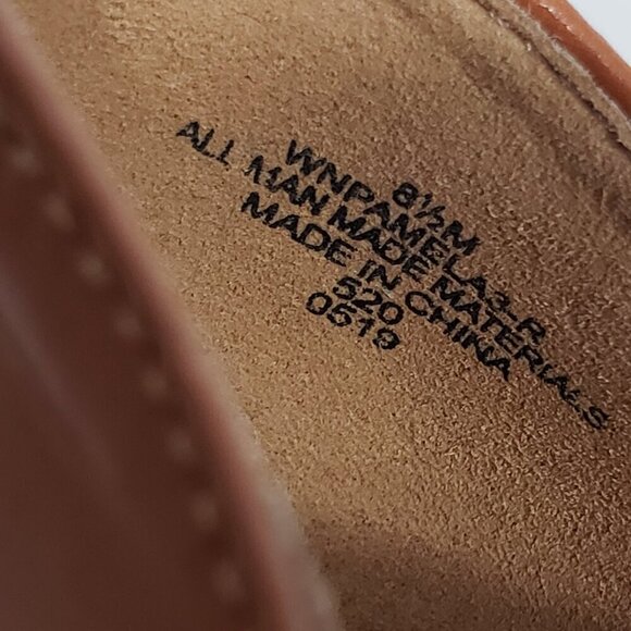 Nine West  Brown Heeled Wedge Heel Sandal  Pamela Women's Size 8.5 great pre-own - Picture 5 of 7